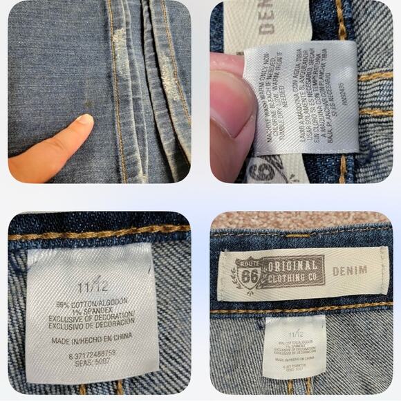 Y2K vintage retro seventies casual grunge Route 66 denim bootcut jeans sz 11/12 - Picture 5 of 12